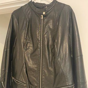WOMENS Kenneth Cole Reaction Faux-Leather Moto Jacket Size XXL(16)